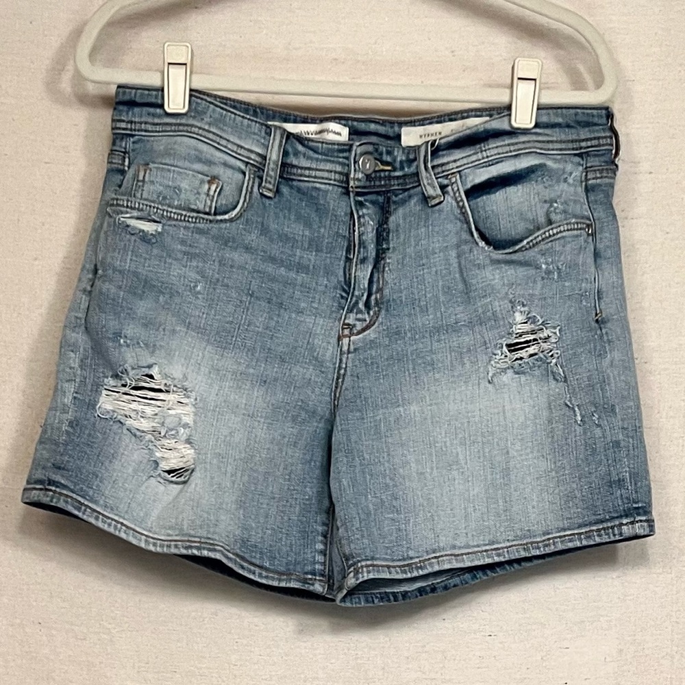 Pilcro and the Letterpress Denim Shorts